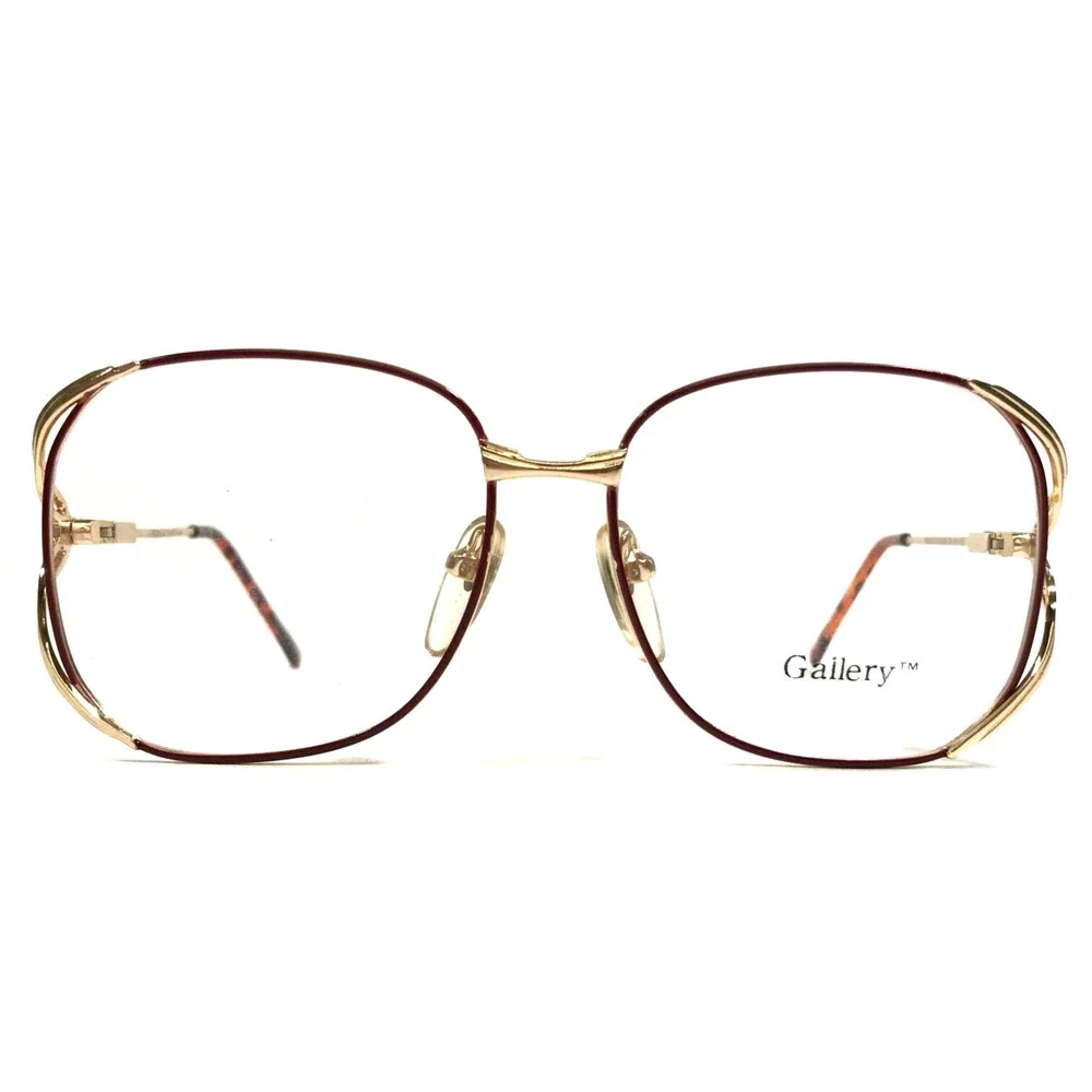 Gallery Eyeglasses Frames IDASPRING BURGUNDY/GOLD Square Full Rim 52-15-135